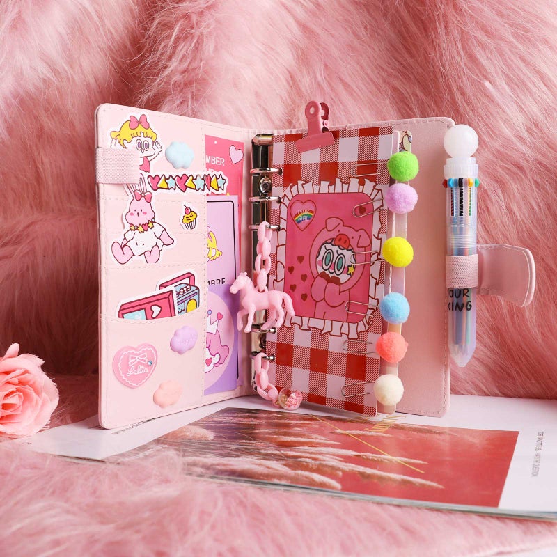 DIY Horizontal Diary Sketchbook Pocket Notepad Girls Diary Cute Notebook Stationery Notebook Diary School Office Supplies Gift Box - Image 3