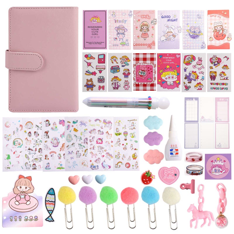 DIY Horizontal Diary Sketchbook Pocket Notepad Girls Diary Cute Notebook Stationery Notebook Diary School Office Supplies Gift Box - Image 2