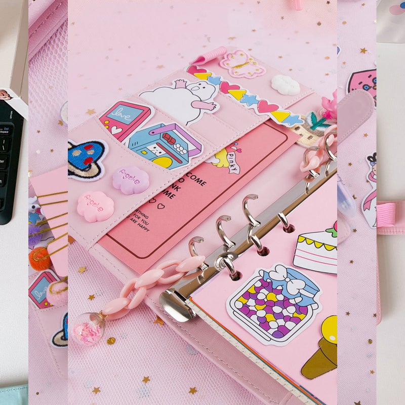 DIY Horizontal Diary Sketchbook Pocket Notepad Girls Diary Cute Notebook Stationery Notebook Diary School Office Supplies Gift Box - Image 5