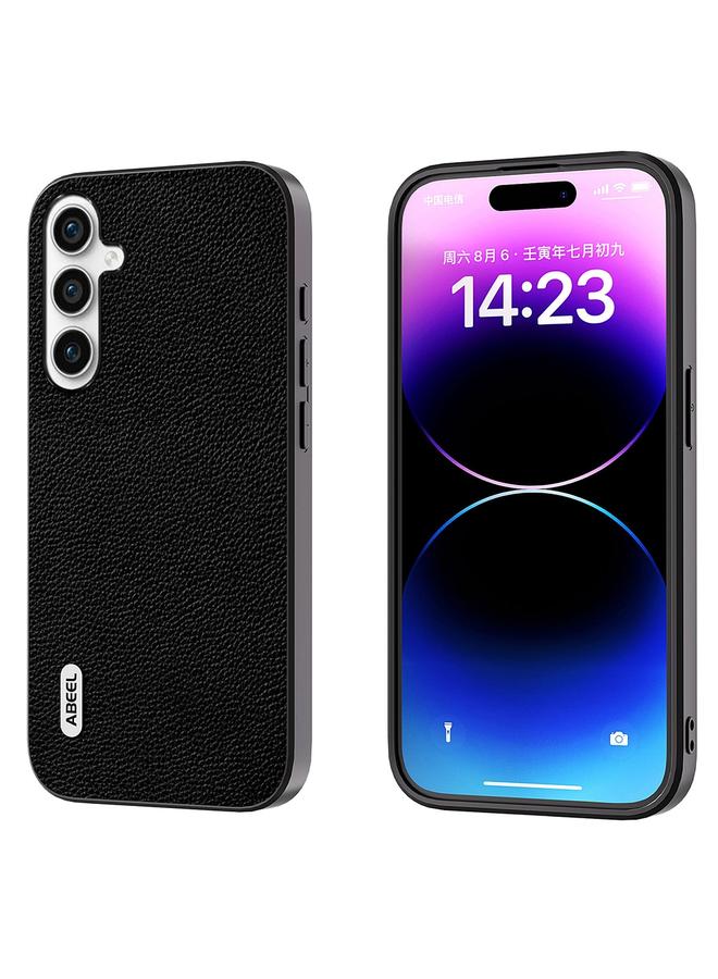 اس-توب جراب لهاتف Samsung Galaxy A24 4G ABEEL جراب هاتف Mino من الجلد الأصلي بحافة سوداء - Image 1
