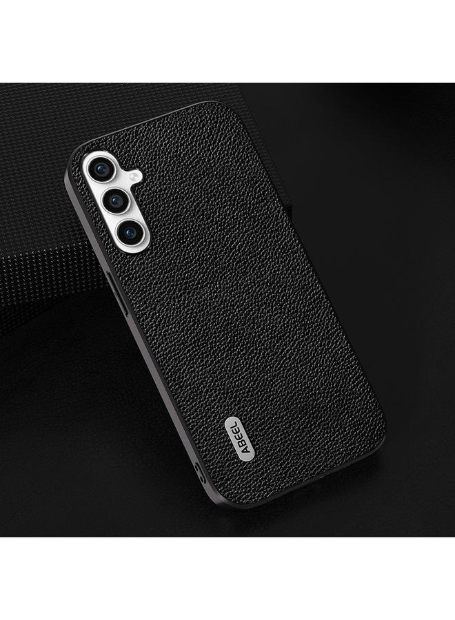 اس-توب جراب لهاتف Samsung Galaxy A24 4G ABEEL جراب هاتف Mino من الجلد الأصلي بحافة سوداء - Image 2