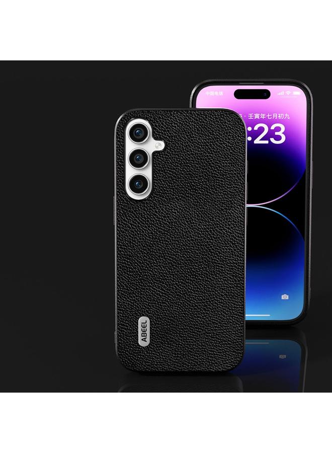 اس-توب جراب لهاتف Samsung Galaxy A24 4G ABEEL جراب هاتف Mino من الجلد الأصلي بحافة سوداء - Image 4