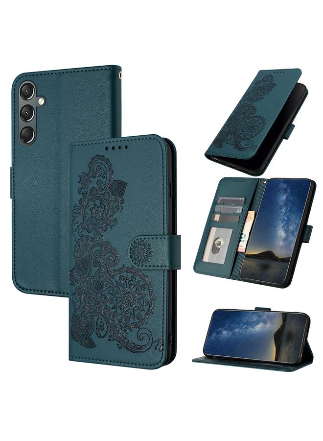 اس-توب جراب لهاتف Samsung Galaxy A24 4G جراب هاتف جلدي قابل للطي منقوش بزهرة الداتورة - Image 1