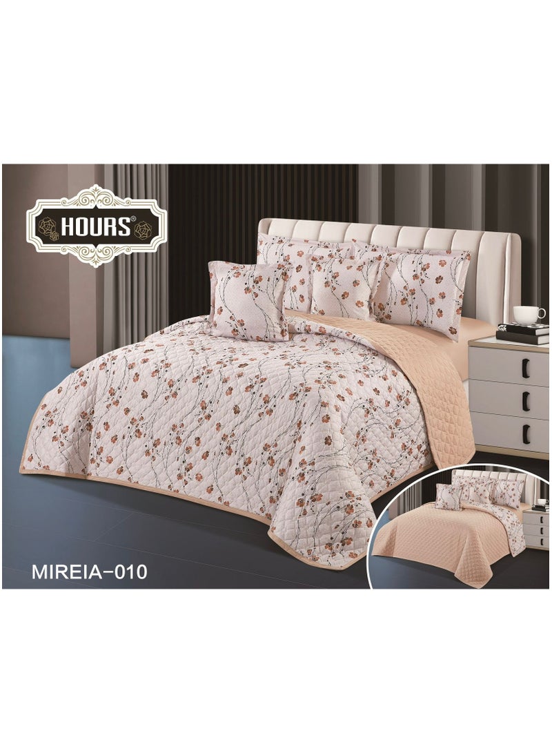 Hours Compressed double-sided floral bed comforter set, 6 pieces, size 240 * 220 cm - Image 1