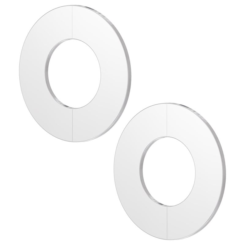 FOCMKEAS 2Pcs Wall Split Flange Fit 23660mm Diameter Pipe Stainless Steel Round Escutcheon Plate Wallmounted Water Pipe Cover Accessories Sliver - Image 2
