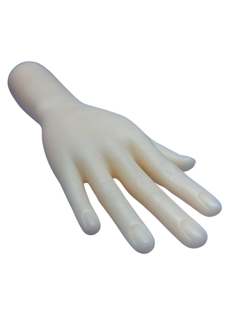 أورتوك يد عارضة أزياء لممارسة الأظافر، يد عرض المجوهرات النسائية، يد تدريب الأظافر المزيفة، يد عرض الخواتم البلاستيكية، يد نسائية للقفازات والأساور والقلائد، حامل خاتم عرض الساعات 30 سم - Image 4