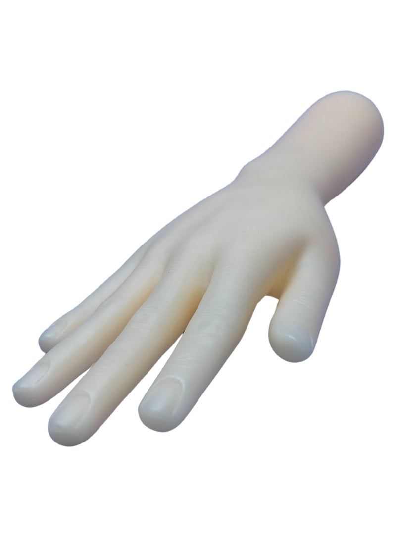 أورتوك يد عارضة أزياء لممارسة الأظافر، يد عرض المجوهرات النسائية، يد تدريب الأظافر المزيفة، يد عرض الخواتم البلاستيكية، يد نسائية للقفازات والأساور والقلائد، حامل خاتم عرض الساعات 30 سم - Image 5