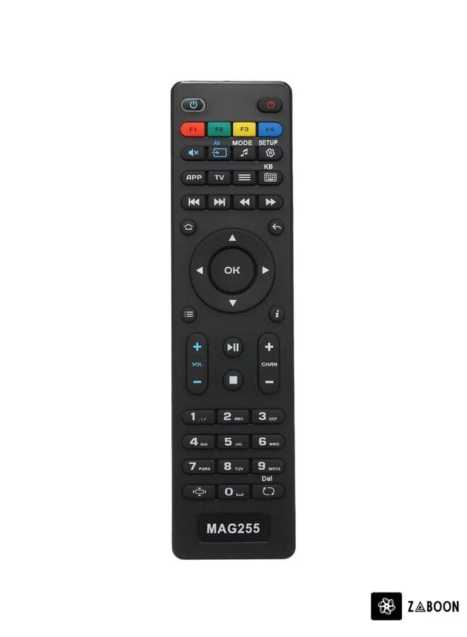 Zaboon Replacement TV Remote Controller For Mag 250 254 255 260 261 270 IPTV For Set Top Box Black