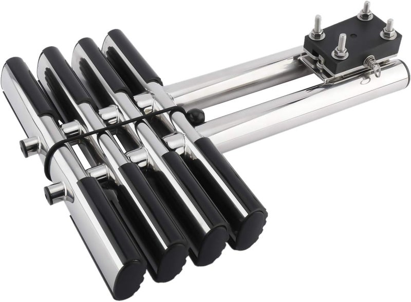 woobles 4 Step Dual Vertical Telescopic Boat Dive Ladder with transom mounting Bracket,316 Stainless Steel Sport Ladder for Marine Boat Yacht Swimming Pool - Image 4