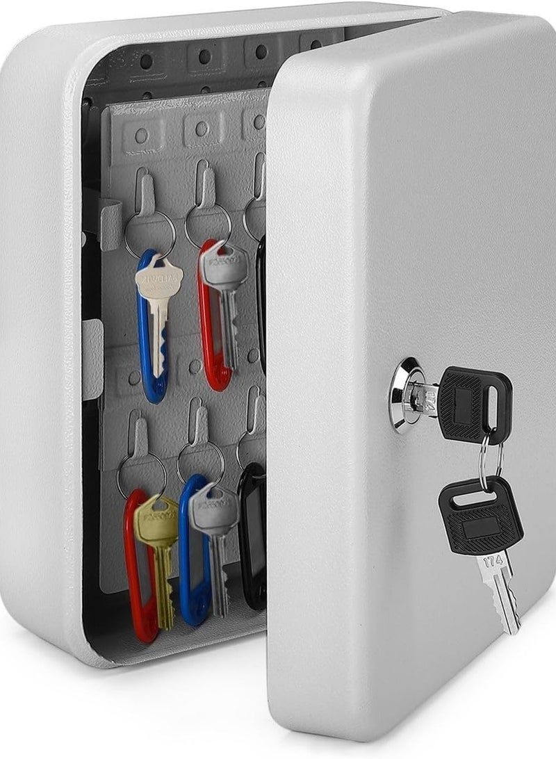 Key Cabinets 40 keys Lock Box for House Key - Iron Material Key Box for Wall with Key Hooks & Key Labels - Key Organizer Box and Safe for Car Real Estate Key Storage - Image 1