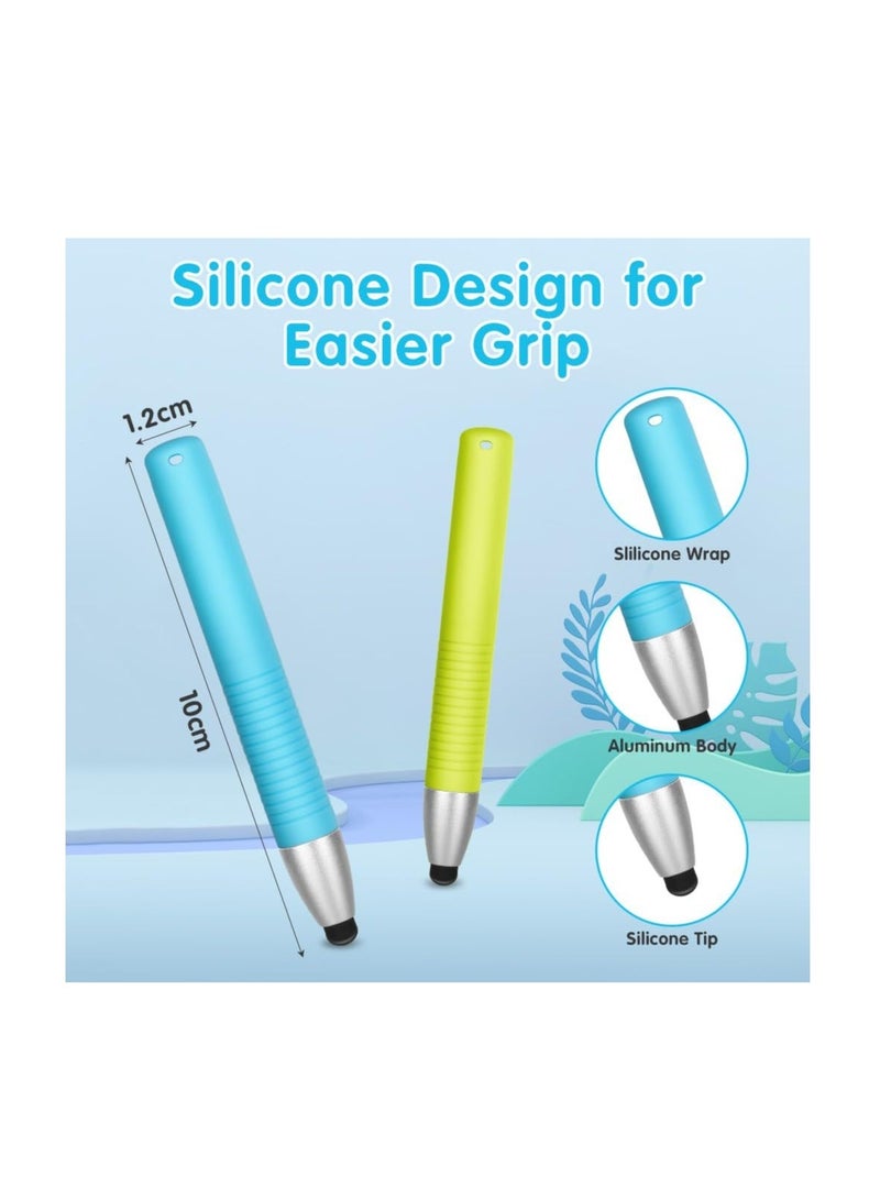 Kid-Friendly Stylus Pen, Kids Stylus Pens for Touch Screens, 4 Pack Stylus Pen for Kids, Easy Grip and Safe, Compatible with Apple/Android/iPad Pro/Mini/Air/iWatch/Kindle, Ect - Image 2