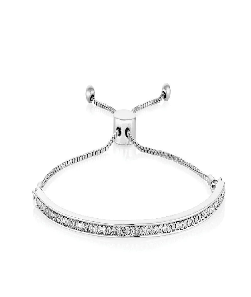 BUCKLEY LONDON BUCKLEY LONDON IMI ROSE GOLD SPARKLE CHANNEL BANGLE