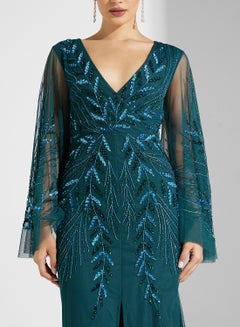 Amelia Rose Embellished V-Neck Dress  - Image 3