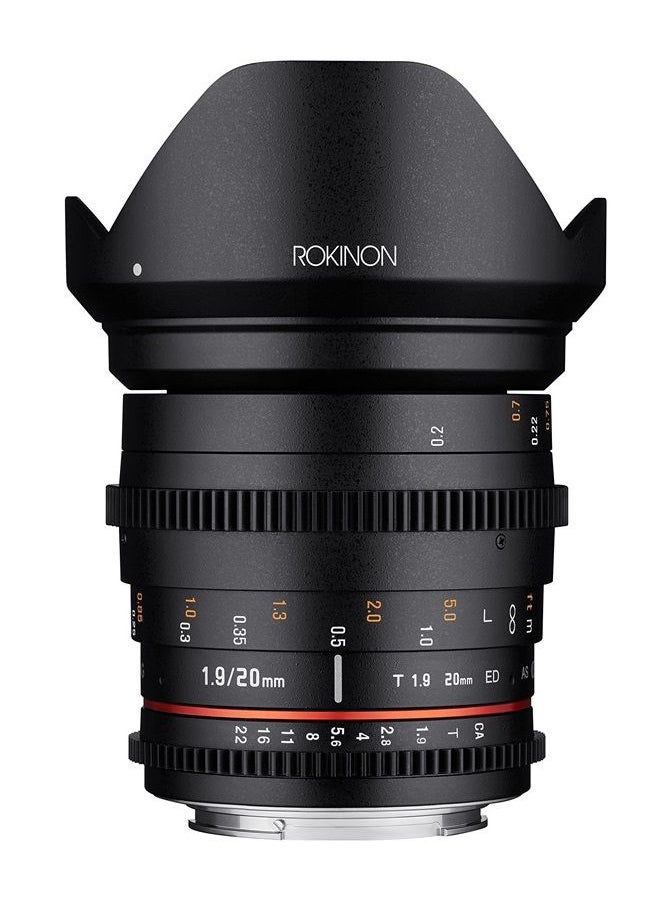 Rokinon 20mm T1.9 Cine DS AS ED UMC Wide Angle Cine Lens for Canon EF  - Image 1