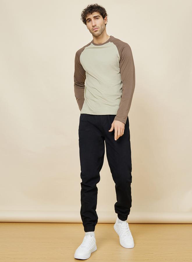 Styli Dark Wash Denim Jogger with Drawstring Waist - Image 1