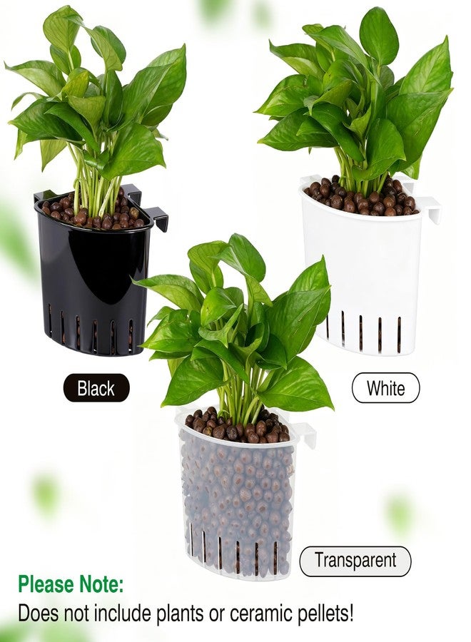 Borlech 2026 Latest Model Large Aquarium Corner Planter Hanging Plant Holder for Fish Tank Aquaponic Plant Cultivation and Aquascape Accessories Decorations (4 Pack) Black - Image 5