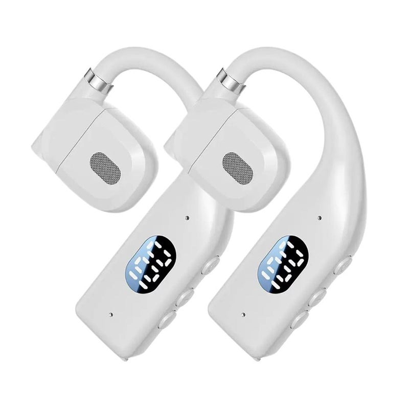 Rotating left and right ears, digital display, large battery capacity Bluetooth earphones with ear hooks - Image 1