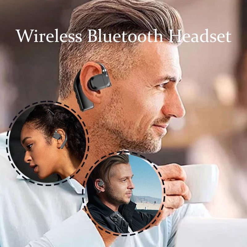 Rotating left and right ears, digital display, large battery capacity Bluetooth earphones with ear hooks - Image 2