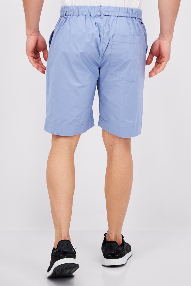 Sorbino Men Solid Basic Shorts, Steel Blue - Image 3