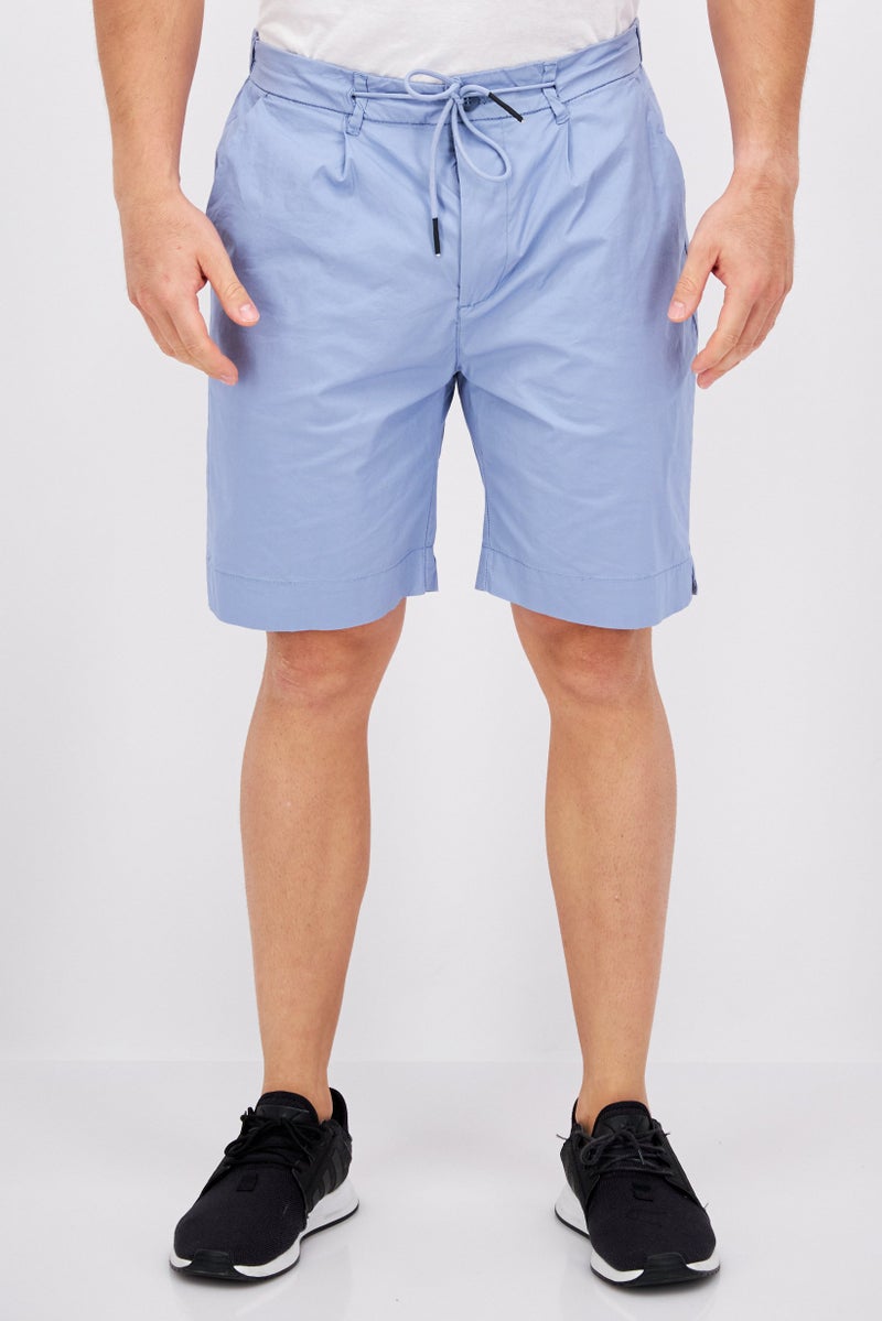Sorbino Men Solid Basic Shorts, Steel Blue - Image 1