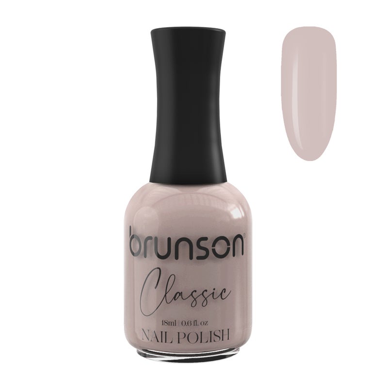 Brunson Classic Nail Polish 18ml Fast Dry Nail Lacquer Nail Harderner Normal Polish Glossy Gel Effect Quick Air Dry Long-Lasting Natural Nail Enamel Salon Quality Manicure Pedicure Regular Polish
