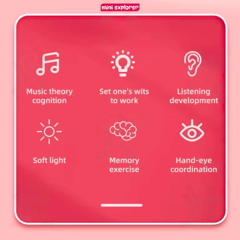 Mini Explorer لعبة بوق تفاعلية للأطفال ميني إكسبلورر مع أضواء وأصوات | 3 أوضاع لعب – تلقائي، يدوي وتعليمي | آلة موسيقية للأطفال من عمر 3 سنوات فما فوق | تعمل بالبطارية | هدية لعبة موسيقية تعليمية - Image 5