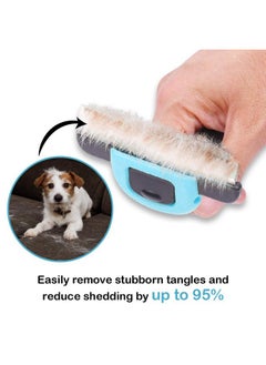 Pets First Professional Pet Brush - Grooming & Deshedding Tool for Cats & Dogs - Reduces Shedding, Dead Hair, Tangles - Detachable Stainless Steel Comb for Easy Cleaning - Soft Anti-Slip Handle,Blue - pzsku/ZD125FC846577A0E1A80AZ/45/_/1737031281/8655e7ab-82b5-409c-beaf-2736109ac0b6