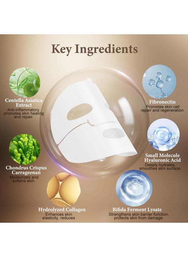 ISTON 6 Pack Bio-Collagen Real Deep Anti Wrinkle Lifting Mask,Overynight Hydrating Face Mask For All Skin Types -Pore Minimizing,Elasticity Enhancing,Firming,Moisturizing - Image 3