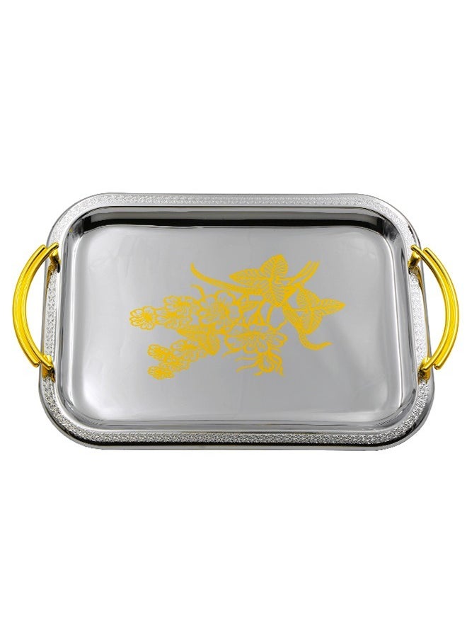BASURRAH 3 Pieces Steel Serving Tray Set  - Image 2