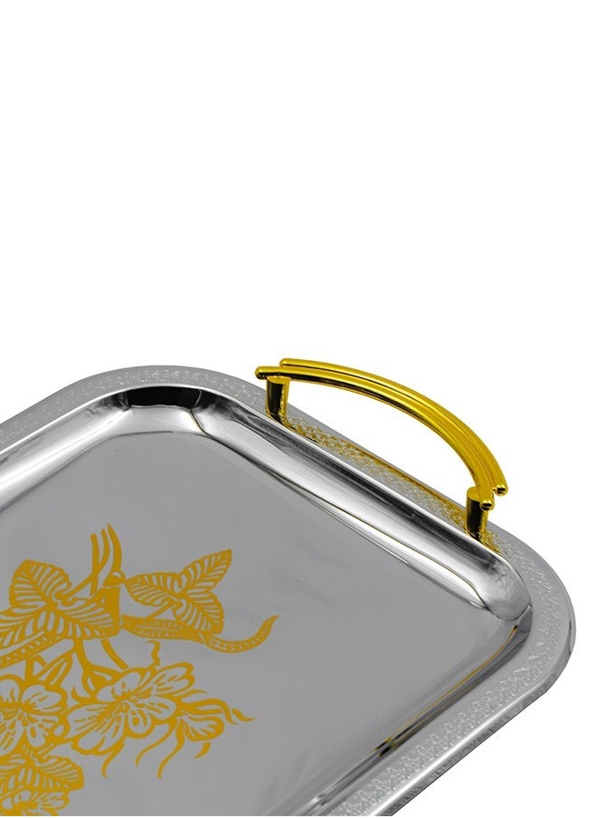 BASURRAH 3 Pieces Steel Serving Tray Set  - Image 3