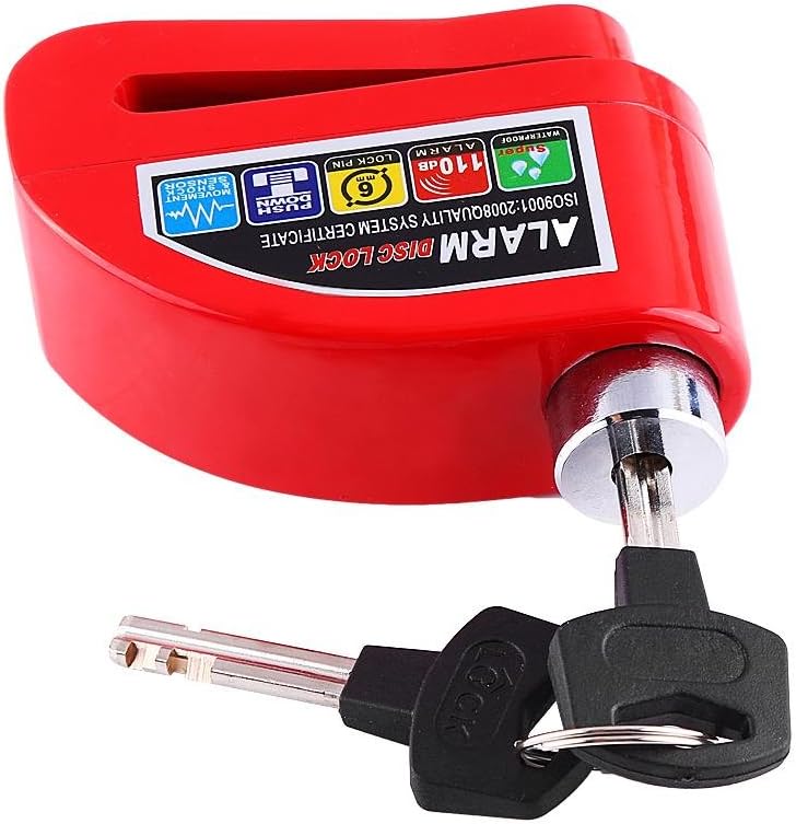 cheekyglo Disc Brake Lock, Anti-theft Motorcycle Motorbike Alarm Disc Lock Waterproof Motorcycle Wheel Lock With110dB Alarm Sound for Motorcycles Scooterand Bicycle(Black) Black - Image 4