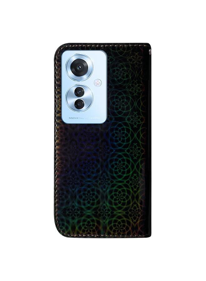 اس-توب جراب هاتف OPPO F25 Pro 5G Global ملون بمشبك مغناطيسي من الجلد - Image 4