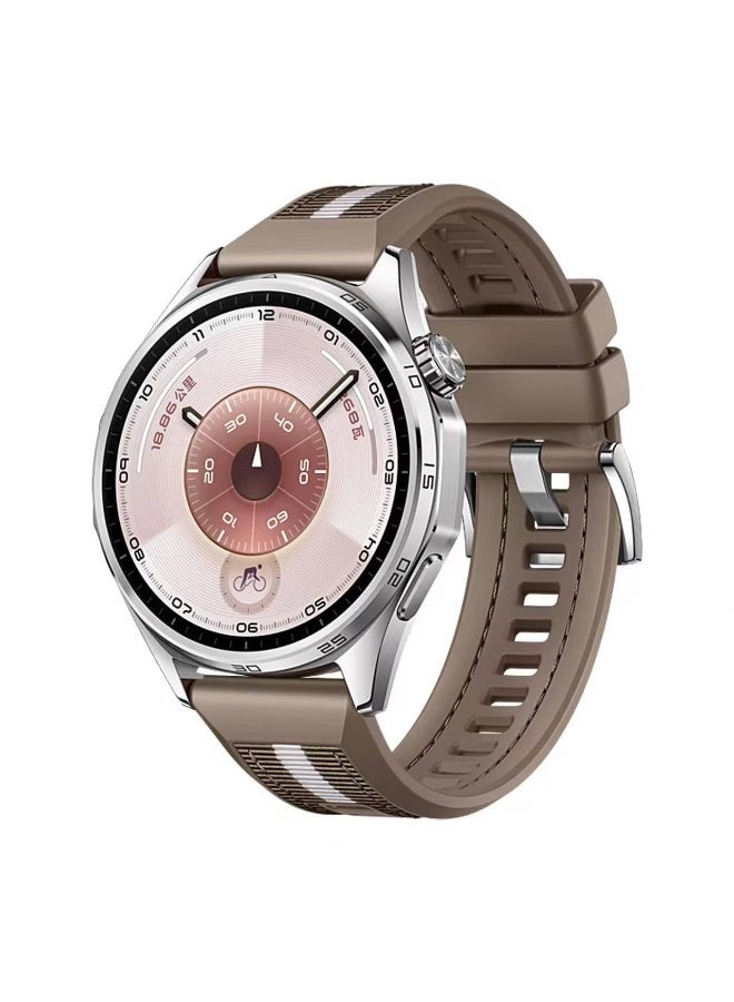 22mm Braid Nylon Silicone Strap For Huawei Watch GT6 46mm | GT6 Pro| GT5 46mm | Pro | GT4 46mm | GT2 Pro | GT2 GT3 46mm | Watch 4 | Watch 3/3 Pro | GT3 | GT3 Pro (Khaki)