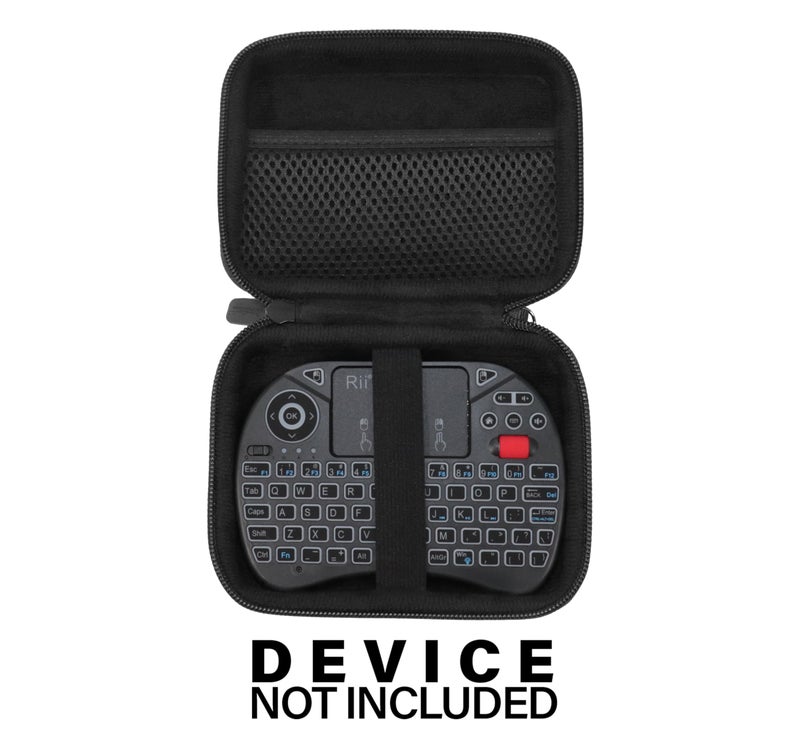 CaseSack Case for Rii X8 Mini Keyboard, 2.4GHz Portable Wireless Keyboard with Touchpad Mouse (Black) - Image 3