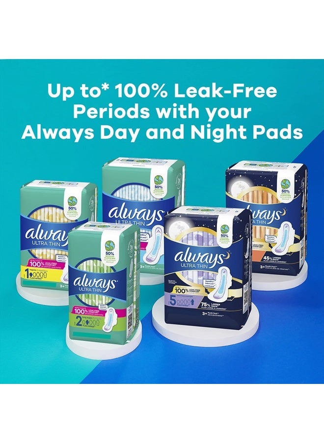 Always فوط نسائية رفيعة للغاية للنساء، الحجم 2 طويل، امتصاص فائق، مع أجنحة، بدون رائحة، 58 قطعة (عبوة من 1) - Image 5