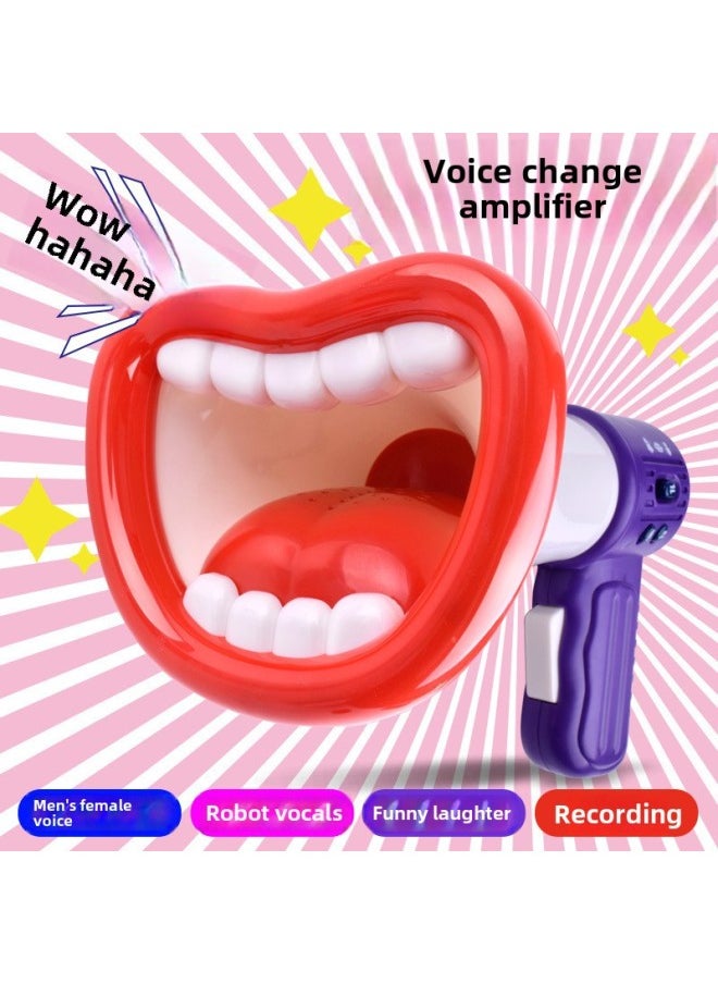 Generic Voice Changer Stall Supply Exotic Toy Microphone Toy Creative Funny Recordable Children's Horn-Color:Pink  - Image 3
