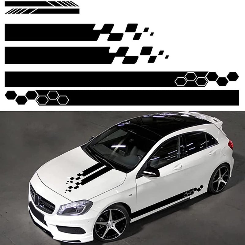 Skdorpfm RoJuicy 5 Pieces Vinyl Car Side Stickers Decorative Auto Body Racing Sports Decals Car Truck DIY Decal Stripes Vinyl Sticker Accessories 1-2 Days Delivered - Image 1