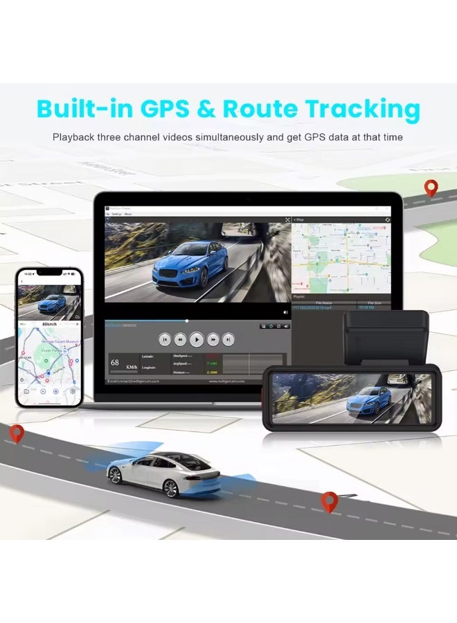 4K Dash Cam Front and Rear with GPS, Upgraded 5.8G WiFi, Dual Dash Camera for Cars, Night Vision, WDR, 170°Wide Angle, 24H Parking Monitor, Emergency Lock, 3" IPS Screen (64GB Card Included) - Image 5