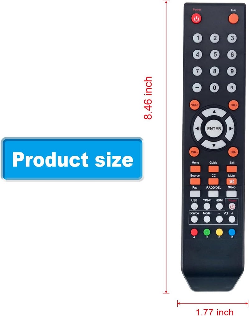 ألكميت جهاز تحكم عن بعد بديل من متوافق مع تلفزيون Komodo 4K UHD طرازات KU-515R و KU-650R و KU-515 و KU515R، تلفزيون LED فئة 50 بوصة بدقة 4K Ultra HD (2160P) طراز U50. - Image 1