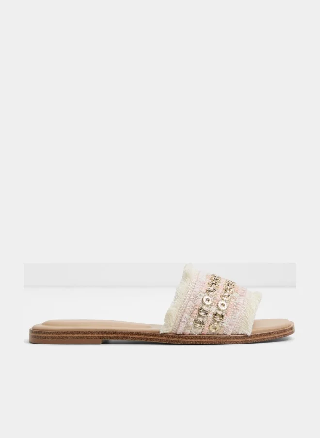 NALANI Embellished Flat Sandals