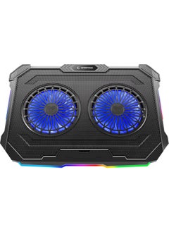 Addison Rampage Sirius S46 RGB Light 2 Fan Height Adjustable 125 * 125 * 15 2 USB Port Notebook Cooler  - Image 1