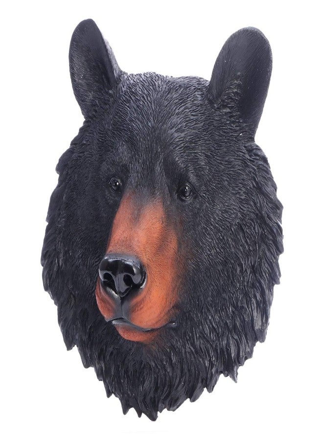 VOSAREA Animal Head Wall Art Resin Bear Head Plaque Wall Sculpture Bear Face Mini Bust Wall Hanging Decoration for Indoor Study Room Ornament - Image 3