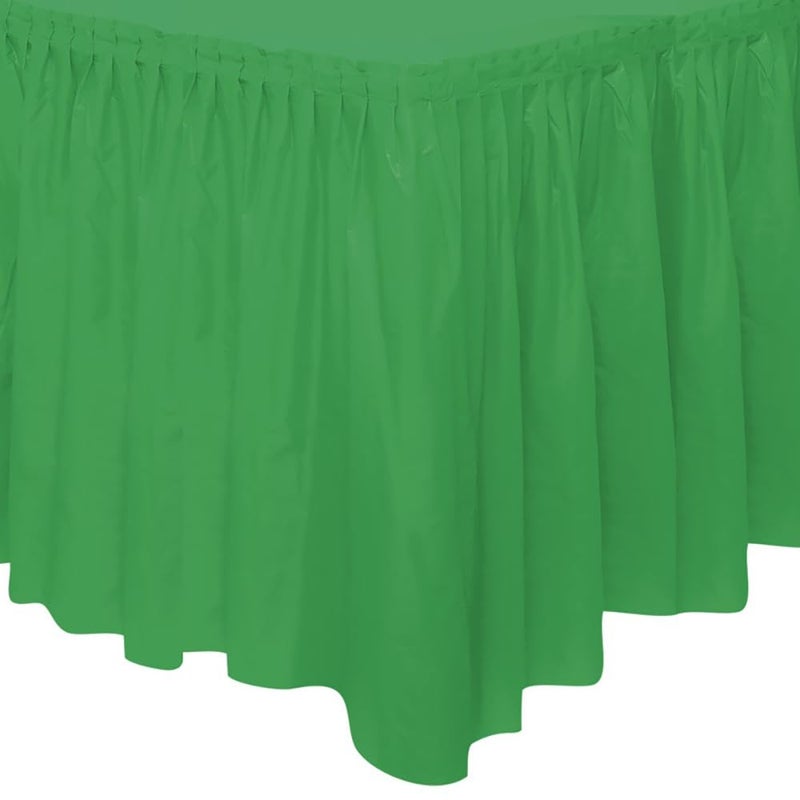 Unique Green Plastic Table Skirt 29 x 14 ft