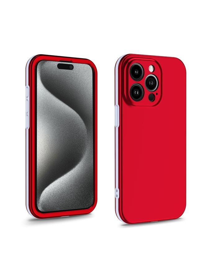 اس-توب جراب لهاتف iPhone 15 Pro Max، جراب حماية كامل بلونين، 3 في 1 - Image 1