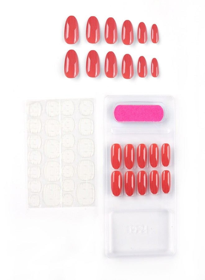 NAILWIND 24 Natural French Short False Nails Acrylic Full Cover Nails,Natural Fake Nails Delicate & Comfortable for Women and Girls (N07, 24 Count -Pack of 1) - Image 3