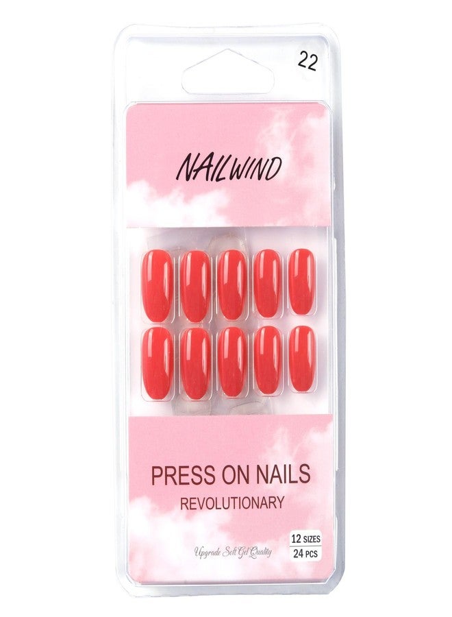 NAILWIND 24 Natural French Short False Nails Acrylic Full Cover Nails,Natural Fake Nails Delicate & Comfortable for Women and Girls (N07, 24 Count -Pack of 1) - Image 5