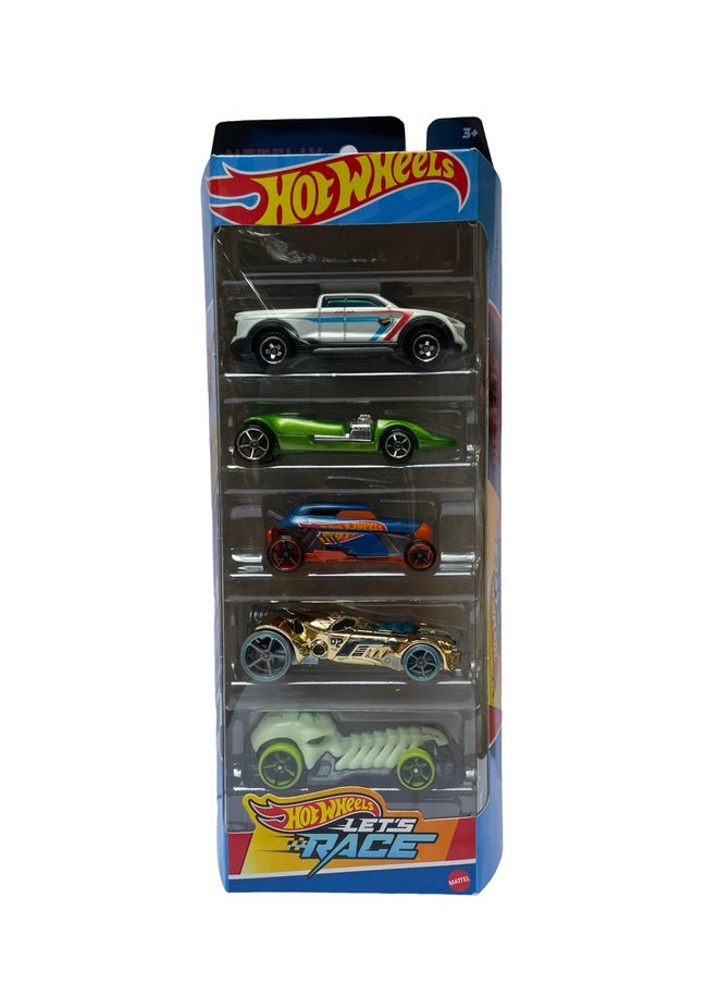 Hot Wheels Hot Wheels Car 2024 Let's Race Pack of 5 (2 Tuff, Twin Mill, Rip Rod, Rocketfire, Skull Crusher) Multi - Color  - Image 1