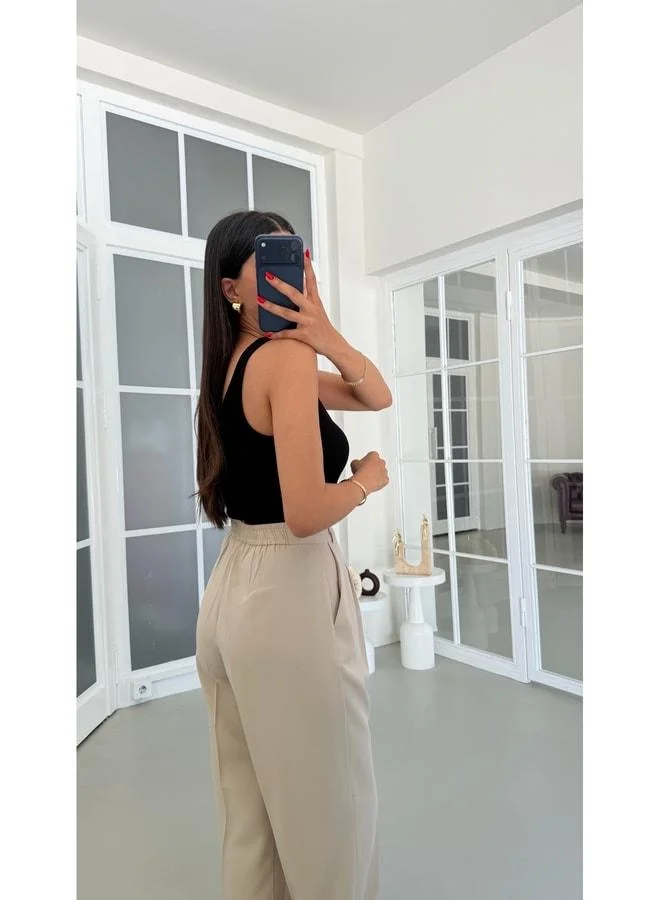 Gaus Stone Gold Buttoned Tencel Pants GAUS-01844.