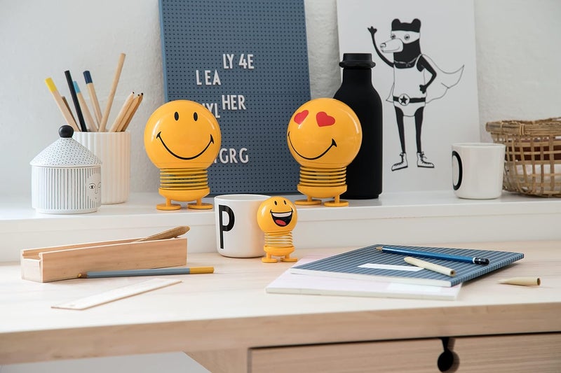 Hoptimist Baby Smiley Cool Bumble Yellow Home Decor Ornament  Danish Design Plastic WMetal Spring Small Creates Cheerful Movement - Image 4
