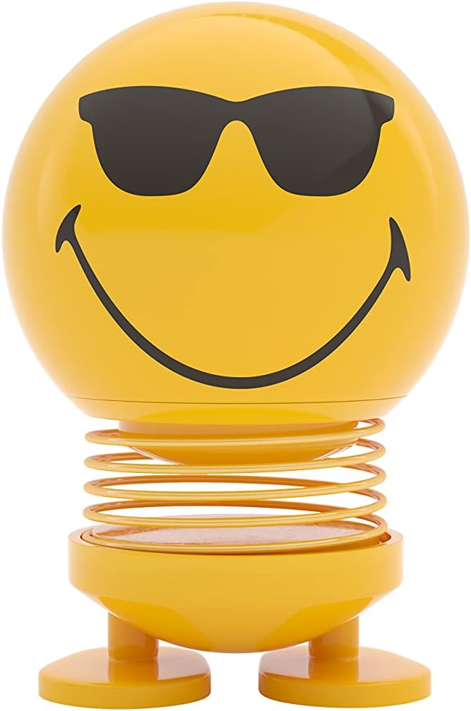 Hoptimist Baby Smiley Cool Bumble Yellow Home Decor Ornament  Danish Design Plastic WMetal Spring Small Creates Cheerful Movement - Image 1